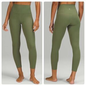 Lululemon Align High-Rise Pant 25" Green Twill Size 20